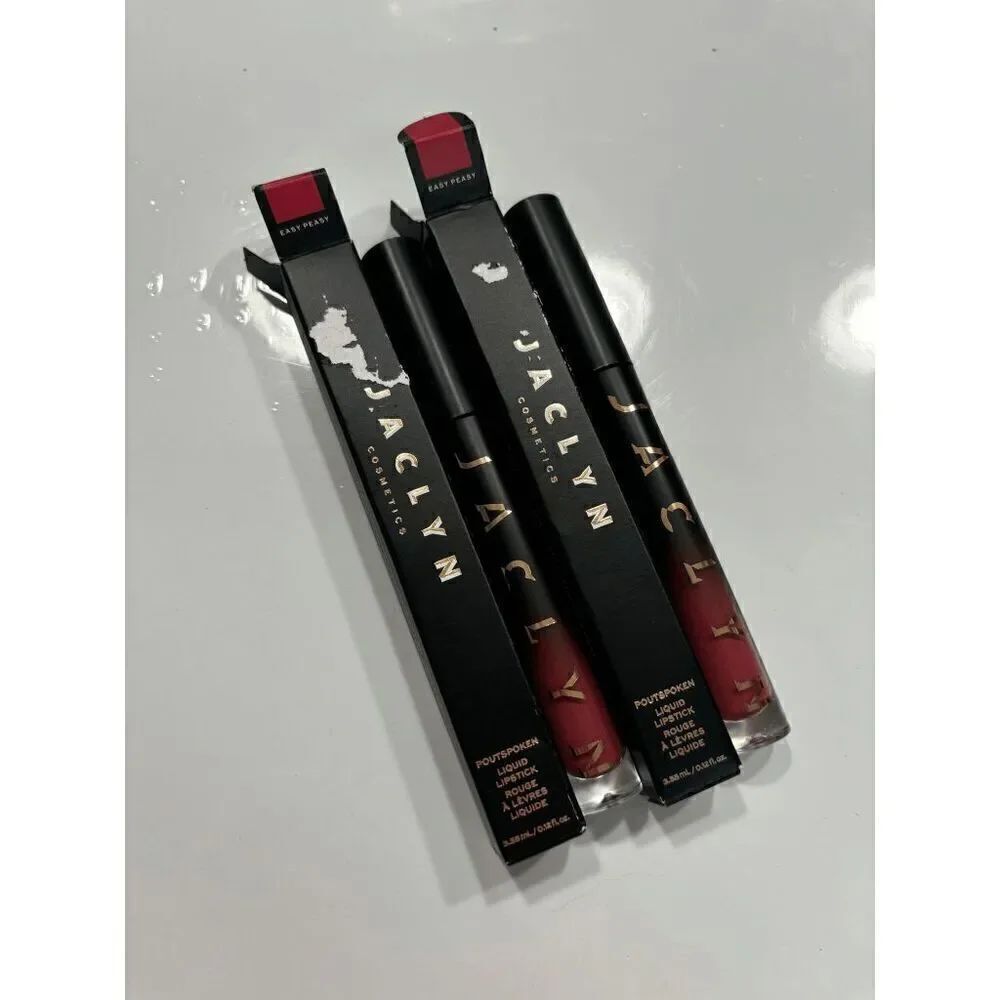 Jaclyn Cosmetics Poutspoken Liquid Lipstick in Easy Peasy Lot of 2